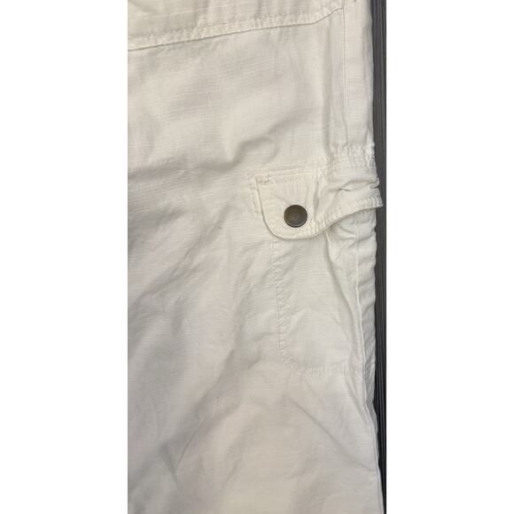 LL Bean Favorite Fit Women’s White Cotton Pants Size 14 Lightweight Pockets - Picture 2 of 8